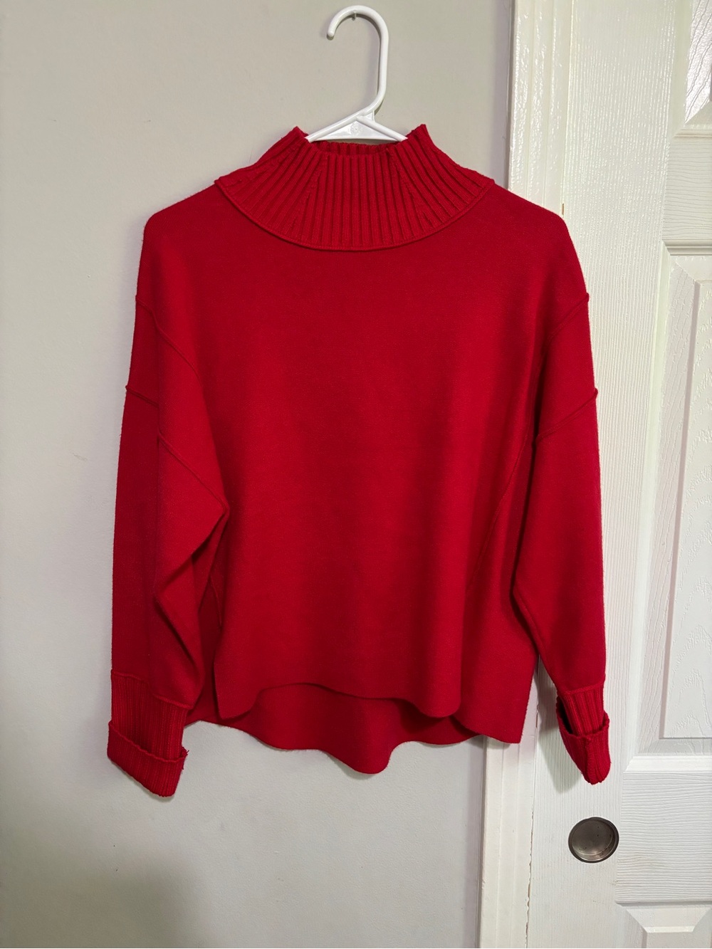 Maeve by Anthropologie Cherry Red Oversized Sweater XS Medium